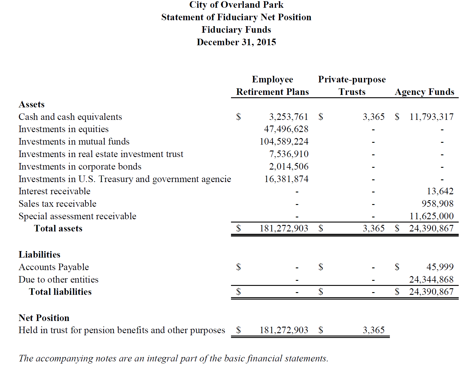 The Basic Financial Statements Financial Strategy For