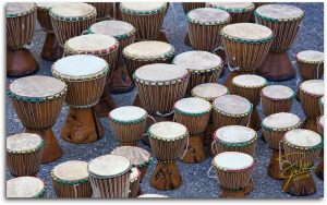 West African Djembe drums