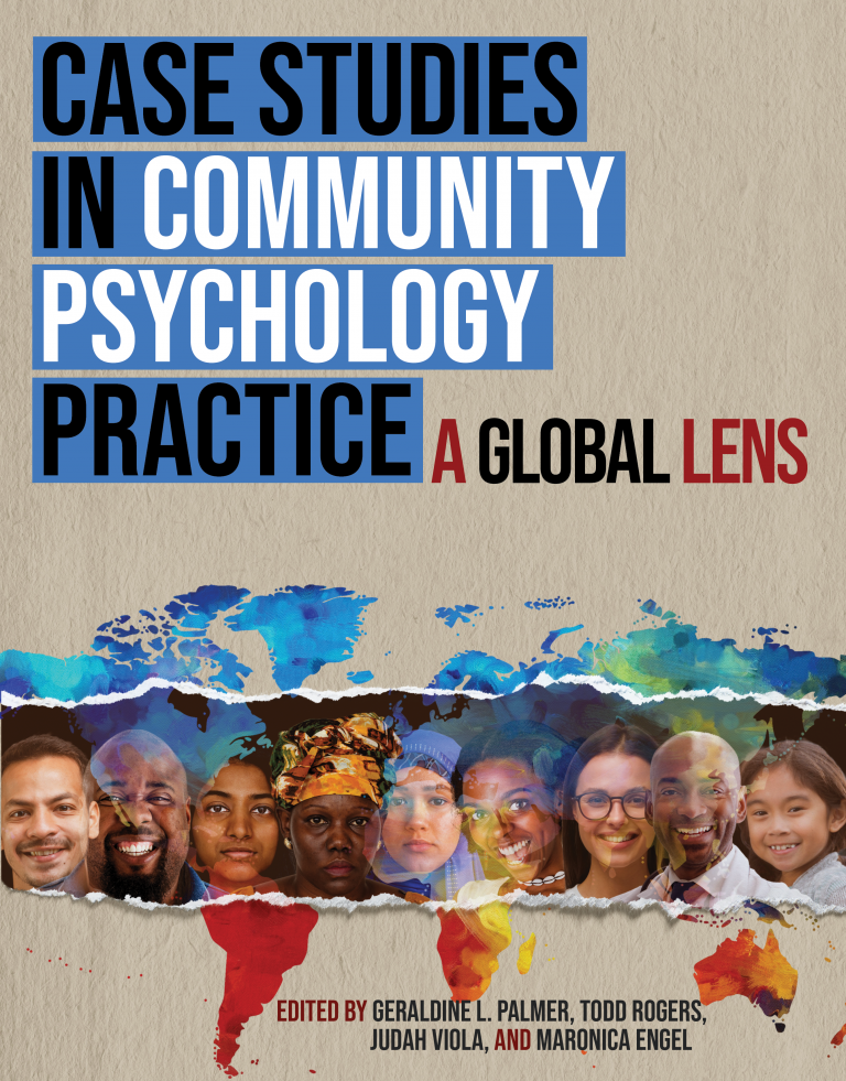 Book cover for "Case Studies in Community Psychology Practice: A Global Lens"