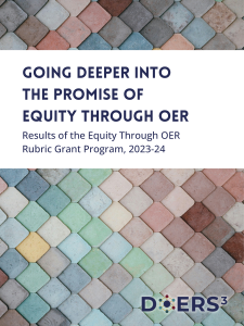 Going Deeper into the Promise of Equity Through OER book cover