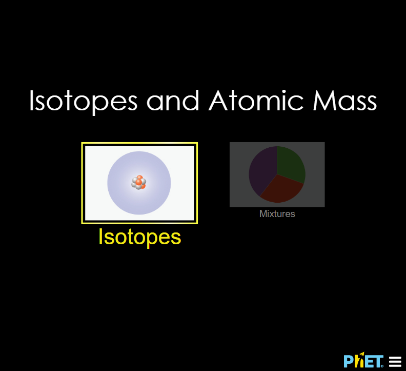 Isotopes & Atomic Mass Simulation