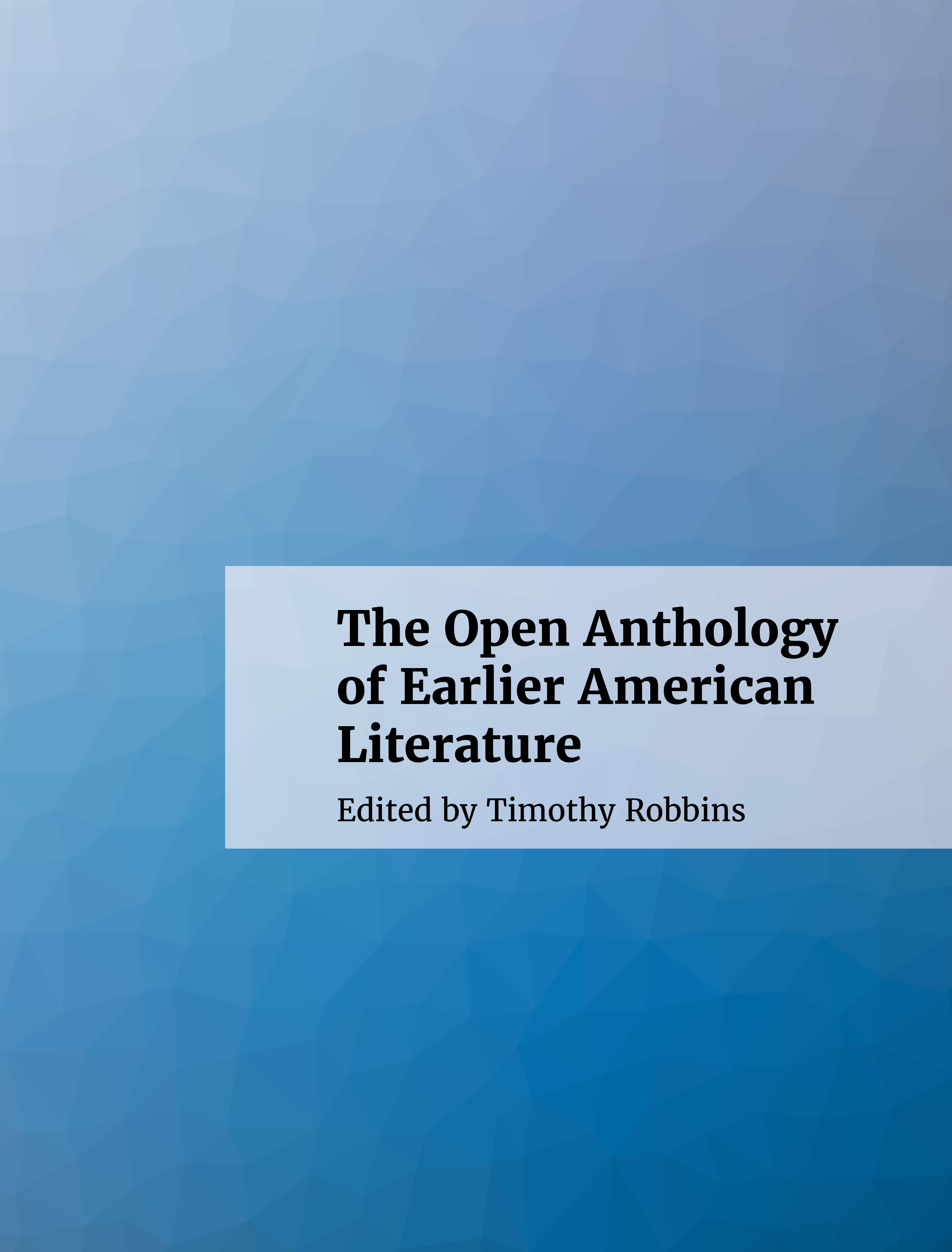 Cover image for Open Anthology of Earlier American Literature