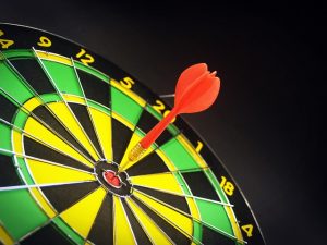 Target with a bullseye dart